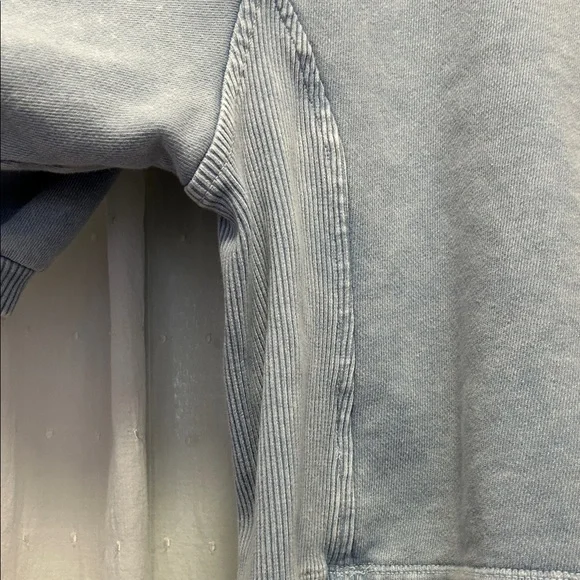 Aerie Seams Right Top Women’s XL Blue Ribbed Puffed Short Sleeve Cropped - Picture 8 of 11